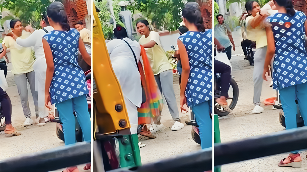 "Viral street fight between Panihati Councillor Srabanti Roy and a young woman in Sodepur, West Bengal"