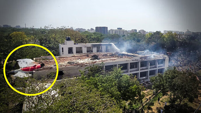 Wreckage of Air India A-171 flight after it crashed near a residential area in Ahmedabad, India.
Photo Credit:
PTI